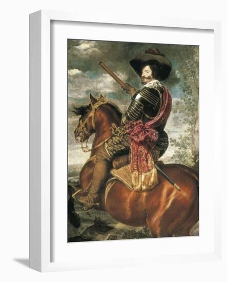 Equestrian Portrait of the Count-Duke of Olivares-Diego Velazquez-Framed Art Print