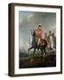 Equestrian Portrait of the Duke of Wellington with British Hussars on a Battlefield, 1814-Nicolas Louis Albert Delerive-Framed Giclee Print