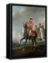 Equestrian Portrait of the Duke of Wellington with British Hussars on a Battlefield, 1814-Nicolas Louis Albert Delerive-Framed Stretched Canvas