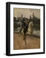 Equestrian Portrait of the Emperor Alexander III (1845-189) at Gatchina-Nikolai Gustavovich Schilder-Framed Giclee Print