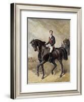 Equestrian Portrait of the Prince Eugene Louis Napoleon by Charles Porion-null-Framed Giclee Print