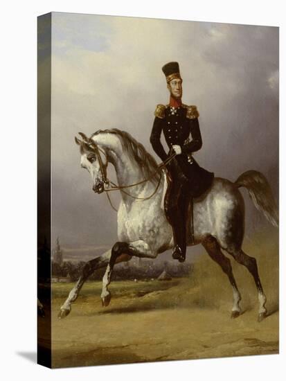 Equestrian Portrait of William II, King of the Netherlands-Nicolaas Pieneman-Stretched Canvas