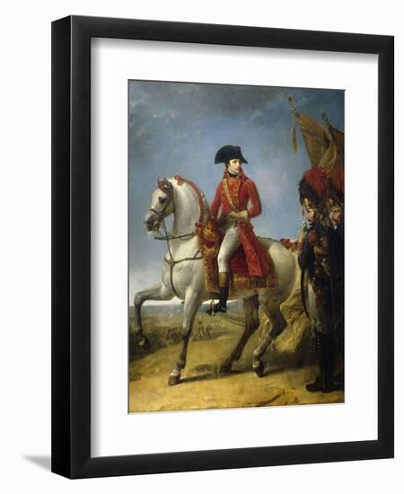 Equestrian Portrait, the First Consul Awarding a Sabre of Honor, after Battle of Marengo, June 1800-Antoine Jean Gros-Framed Art Print