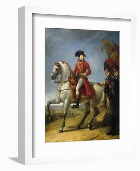 Equestrian Portrait, the First Consul Awarding a Sabre of Honor, after Battle of Marengo, June 1800-Antoine Jean Gros-Framed Art Print