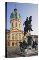 Equestrian sculpture of Friedrich Wilhelm I in the Court of Honour of Charlottenburg Palace-null-Stretched Canvas