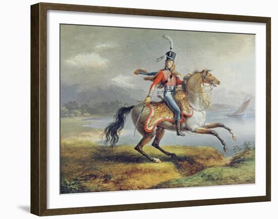 Equestrian Self Portrait, 1806-08-Louis Lejeune-Framed Giclee Print