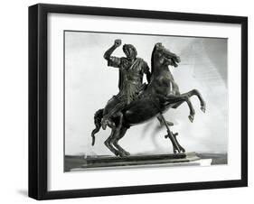 Equestrian Statue of Alexander the Great in Bronze from Herculaneum, Italy AD-null-Framed Giclee Print