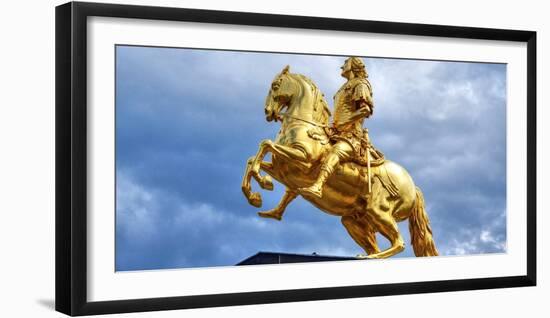 Equestrian statue of Augustus II the Strong, Dresden, Saxony, Germany, Europe-Hans-Peter Merten-Framed Photographic Print