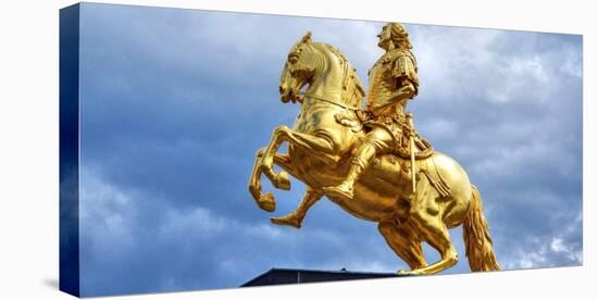 Equestrian statue of Augustus II the Strong, Dresden, Saxony, Germany, Europe-Hans-Peter Merten-Stretched Canvas