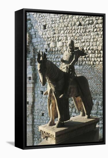 Equestrian Statue of Cangrande I, 1329, Verona-null-Framed Stretched Canvas