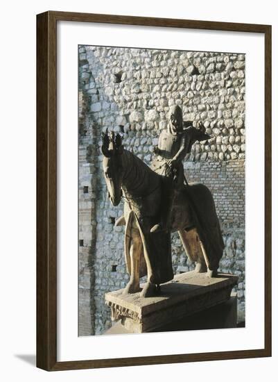 Equestrian Statue of Cangrande I, 1329, Verona-null-Framed Photographic Print