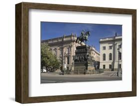 Equestrian statue of Frederick the Great on Unter den Linden in Berlin, Germany-null-Framed Art Print