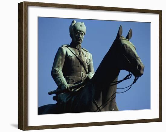 Equestrian Statue of General Mannerheim, Helsinki, Finland, Scandinavia-Ken Gillham-Framed Photographic Print