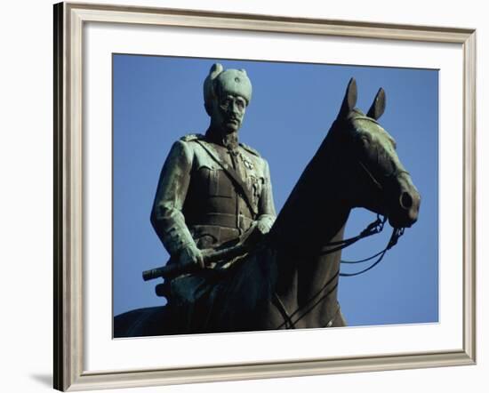 Equestrian Statue of General Mannerheim, Helsinki, Finland, Scandinavia-Ken Gillham-Framed Photographic Print