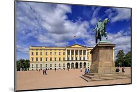 Equestrian statue of King Karl Johan at Royal Palace, Oslo, Norway, Scandinavia, Europe-Hans-Peter Merten-Mounted Photographic Print