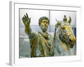 Equestrian Statue of Marcus Aurelius, 161-180-null-Framed Photographic Print