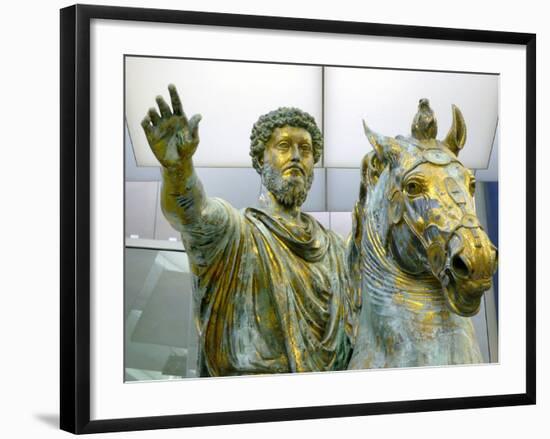 Equestrian Statue of Marcus Aurelius, 161-180-null-Framed Photographic Print