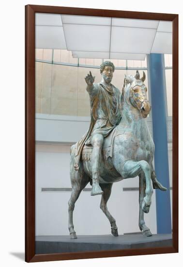 Equestrian Statue of Marcus Aurelius at Capitoline Museum-null-Framed Photographic Print