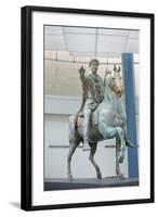 Equestrian Statue of Marcus Aurelius at Capitoline Museum-null-Framed Photographic Print