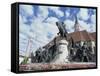 Equestrian Statue of Matyas Corvinus, Piata Uniri, Cluj, North West Transylvania, Romania-Richard Ashworth-Framed Stretched Canvas