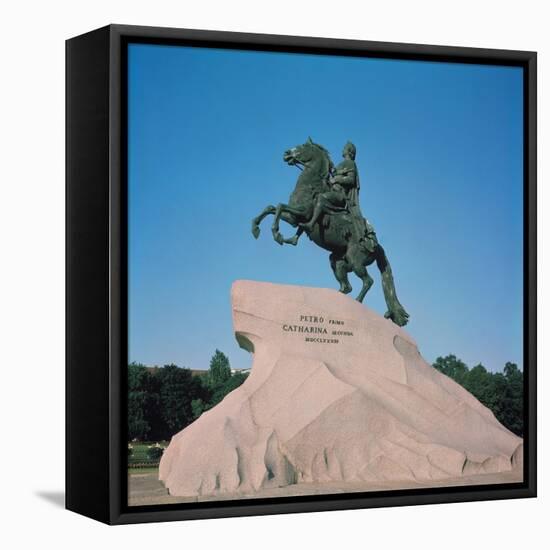 Equestrian Statue of Peter I the Great, 1782-Etienne-Maurice Falconet-Framed Stretched Canvas