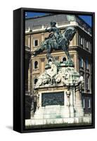 Equestrian Statue of Prince Eugene of Savoy, Who Defeated Ottomans, Buda, Budapest, Hungary-null-Framed Stretched Canvas