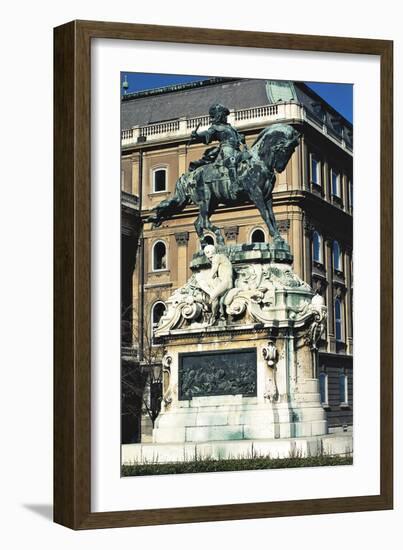 Equestrian Statue of Prince Eugene of Savoy, Who Defeated Ottomans, Buda, Budapest, Hungary-null-Framed Giclee Print