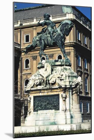 Equestrian Statue of Prince Eugene of Savoy, Who Defeated Ottomans, Buda, Budapest, Hungary-null-Mounted Giclee Print