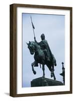 Equestrian Statue of St Wenceslas-null-Framed Giclee Print