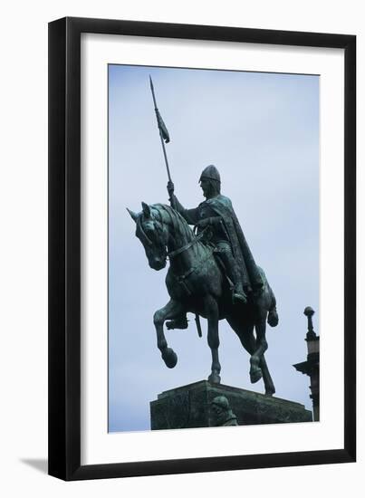 Equestrian Statue of St Wenceslas-null-Framed Giclee Print