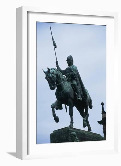 Equestrian Statue of St Wenceslas-null-Framed Giclee Print