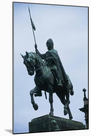 Equestrian Statue of St Wenceslas-null-Mounted Giclee Print