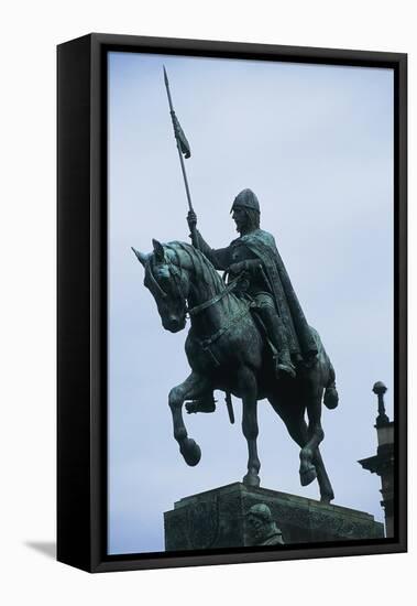 Equestrian Statue of St Wenceslas-null-Framed Stretched Canvas