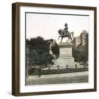 Equestrian Statue of Victor-Emmanuel II (1820-1878), King of Italy, 1886, Genoa (Italy), Circa 1890-Leon, Levy et Fils-Framed Photographic Print