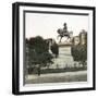 Equestrian Statue of Victor-Emmanuel II (1820-1878), King of Italy, 1886, Genoa (Italy), Circa 1890-Leon, Levy et Fils-Framed Photographic Print