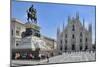 Equestrian Statue of Victor Emmanuel Ii and Milan Cathedral (Duomo), Piazza Del Duomo, Milan-Peter Richardson-Mounted Photographic Print