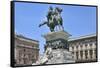 Equestrian Statue of Victor Emmanuel Ii, Piazza Del Duomo, Milan, Lombardy, Italy, Europe-Peter Richardson-Framed Stretched Canvas