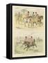 Equestrian Watercolour Sketches-Randolph Caldecott-Framed Stretched Canvas