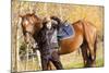 Equestrian with Her Horse in Autumnal Nature-phbcz-Mounted Photographic Print