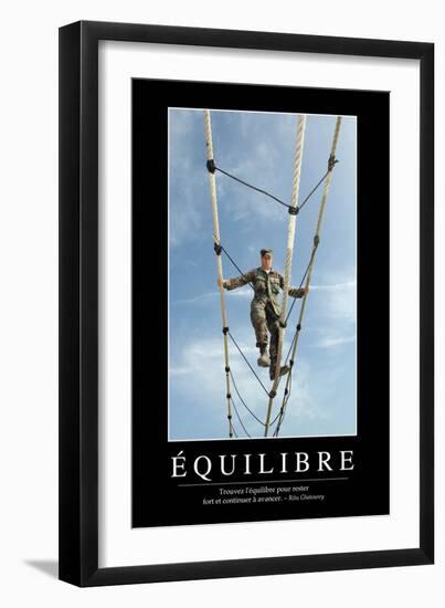 Équilibre: Citation Et Affiche D'Inspiration Et Motivation-null-Framed Premium Photographic Print