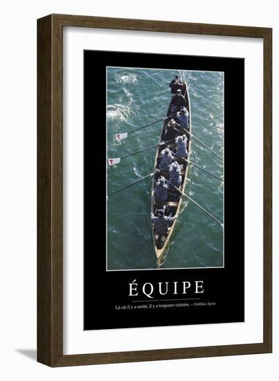 Équipe: Citation Et Affiche D'Inspiration Et Motivation-null-Framed Photographic Print