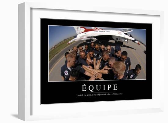 Équipe: Citation Et Affiche D'Inspiration Et Motivation-null-Framed Photographic Print