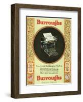 Equipment Burroughs, Adding Machines, Accountants, USA, 1920-null-Framed Giclee Print