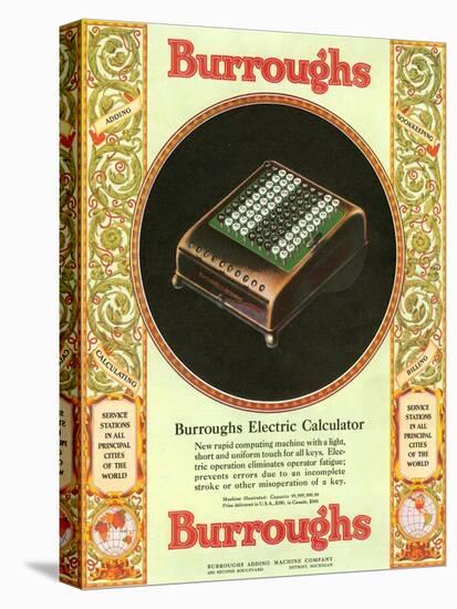 Equipment Burroughs, Adding Machines, Accountants, USA, 1920-null-Stretched Canvas