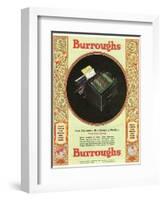 Equipment Burroughs, Adding Machines, Accountants, USA, 1929-null-Framed Giclee Print