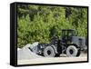 Equipment Operator Gathers a Load of Gravel On Camp Johnson-Stocktrek Images-Framed Stretched Canvas