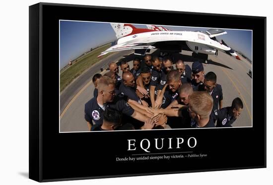 Equipo. Cita Inspiradora Y Póster Motivacional-null-Framed Stretched Canvas