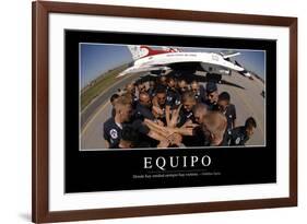 Equipo. Cita Inspiradora Y Póster Motivacional-null-Framed Photographic Print