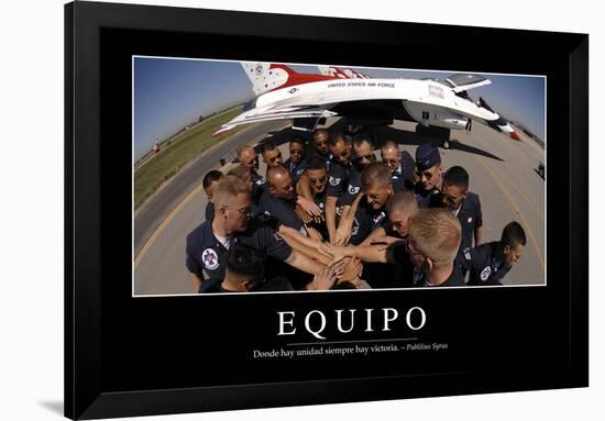 Equipo. Cita Inspiradora Y Póster Motivacional-null-Framed Photographic Print