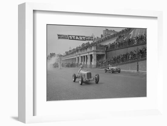 ERA of Earl Howe and Alta of CK Mortimer competing in the Brighton Speed Trials, 1938-Bill Brunell-Framed Photographic Print